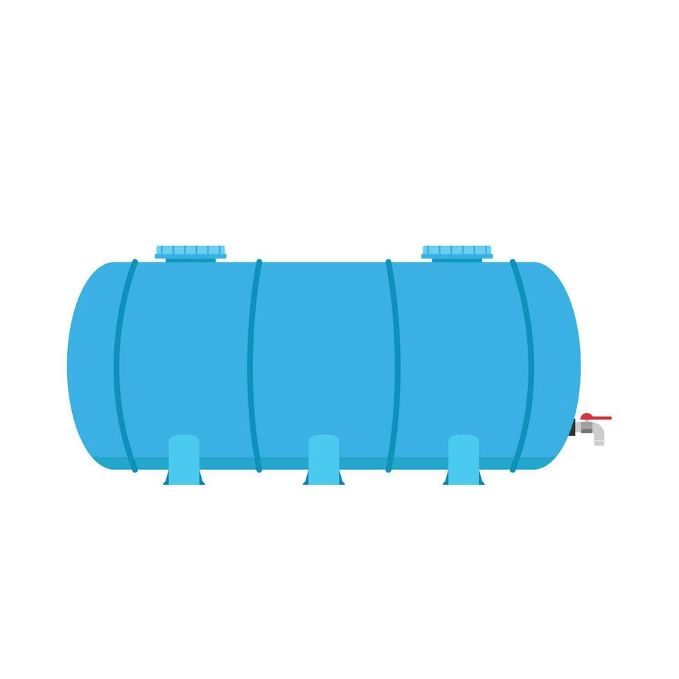 water tank vector. tik. blauw water tank Aan wit achtergrond. vector