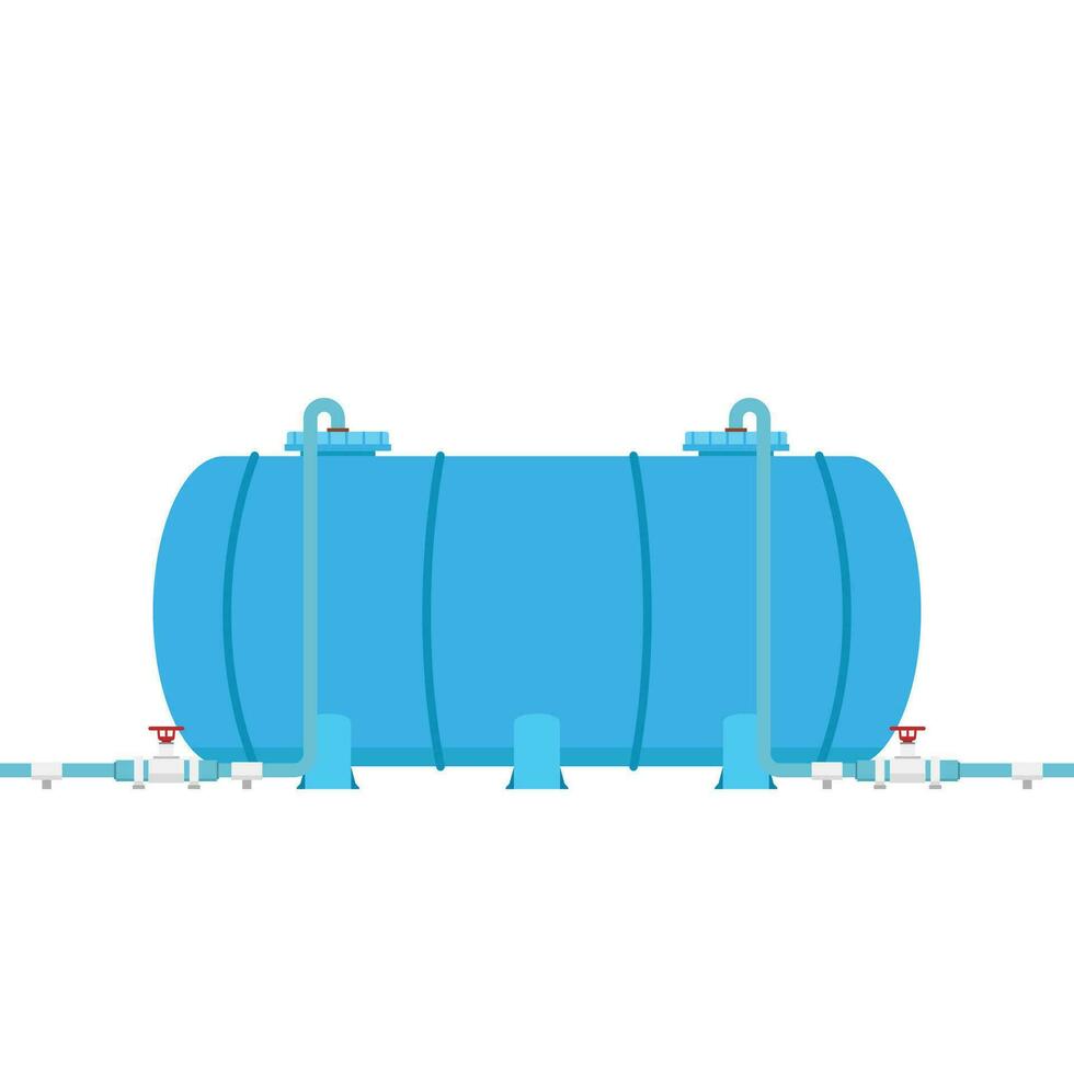 water tank vector. tik. blauw water tank Aan wit achtergrond. vector