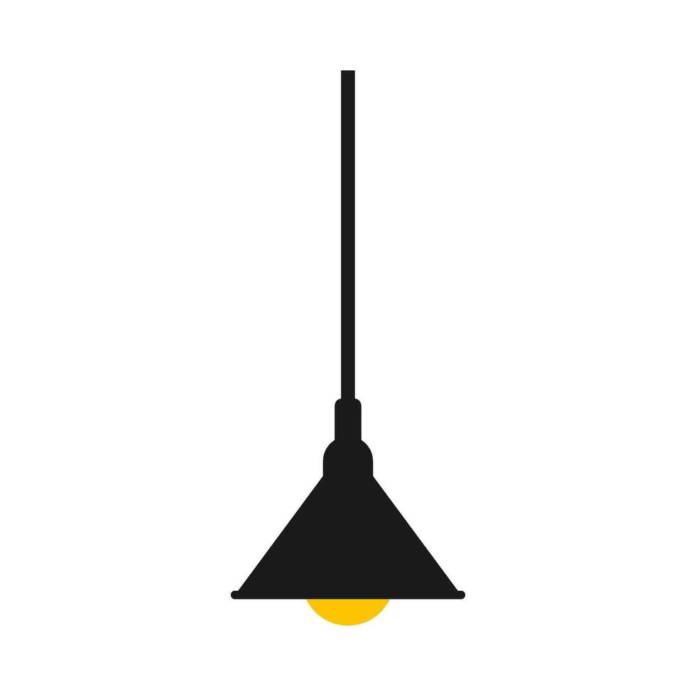 hangende lamp vlak illustratie vector