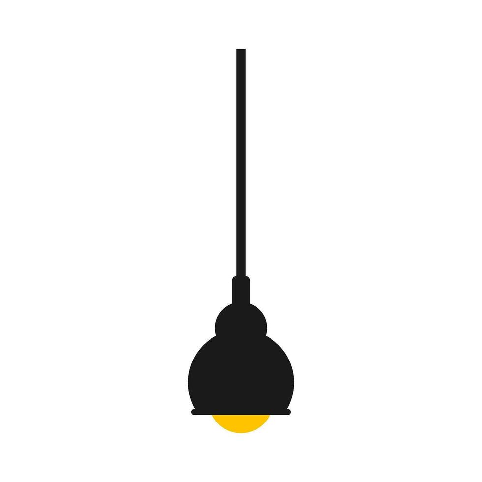 hangende lamp vlak illustratie vector