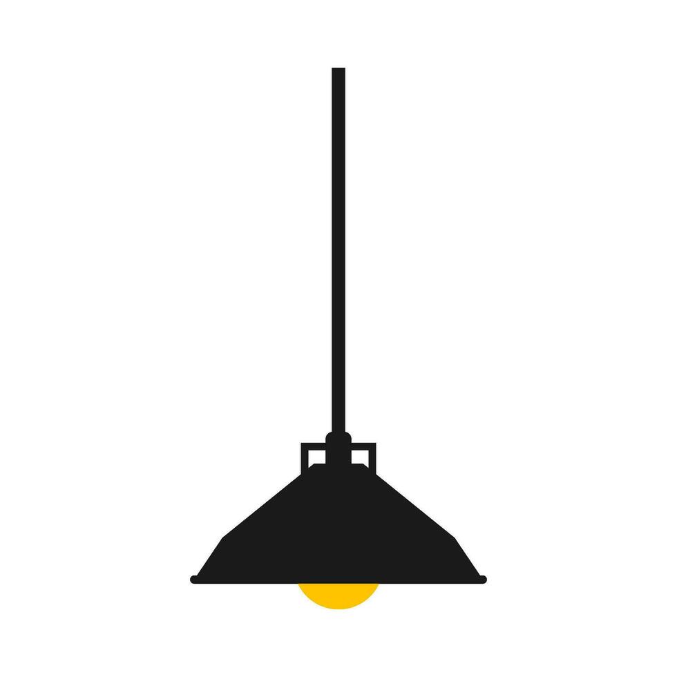 hangende lamp vlak illustratie vector