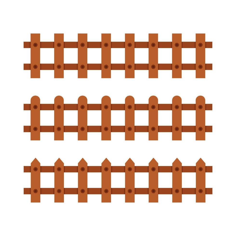 vlak illustratie houten hek vector