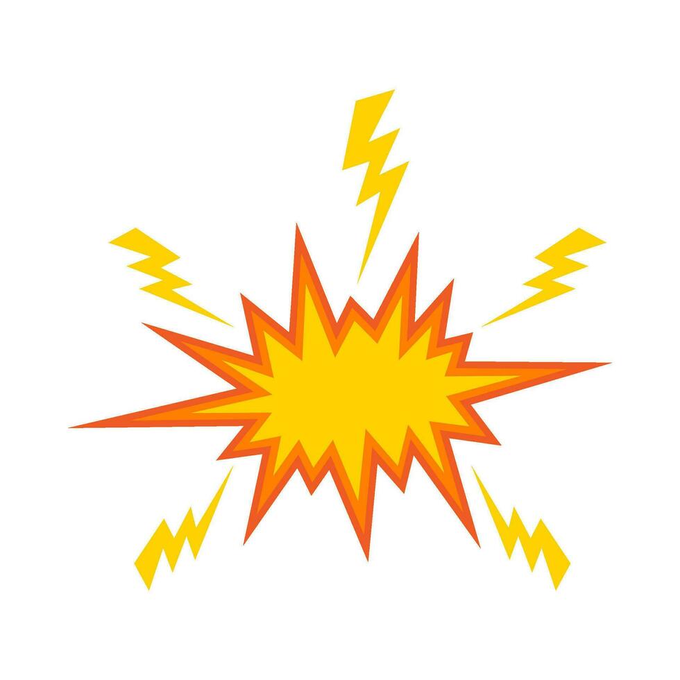 explosie effect vlak illustratie vector