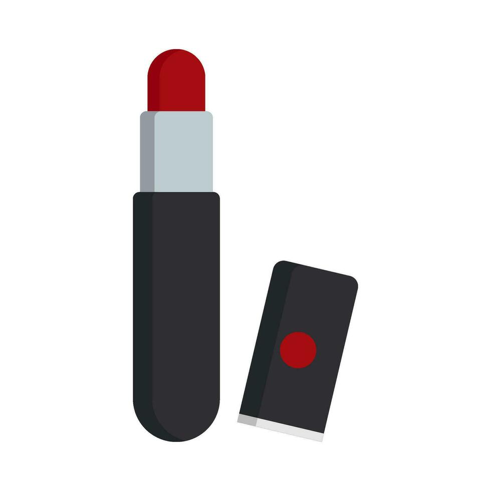 lippenstift schoonheid zorg vlak illustratie vector