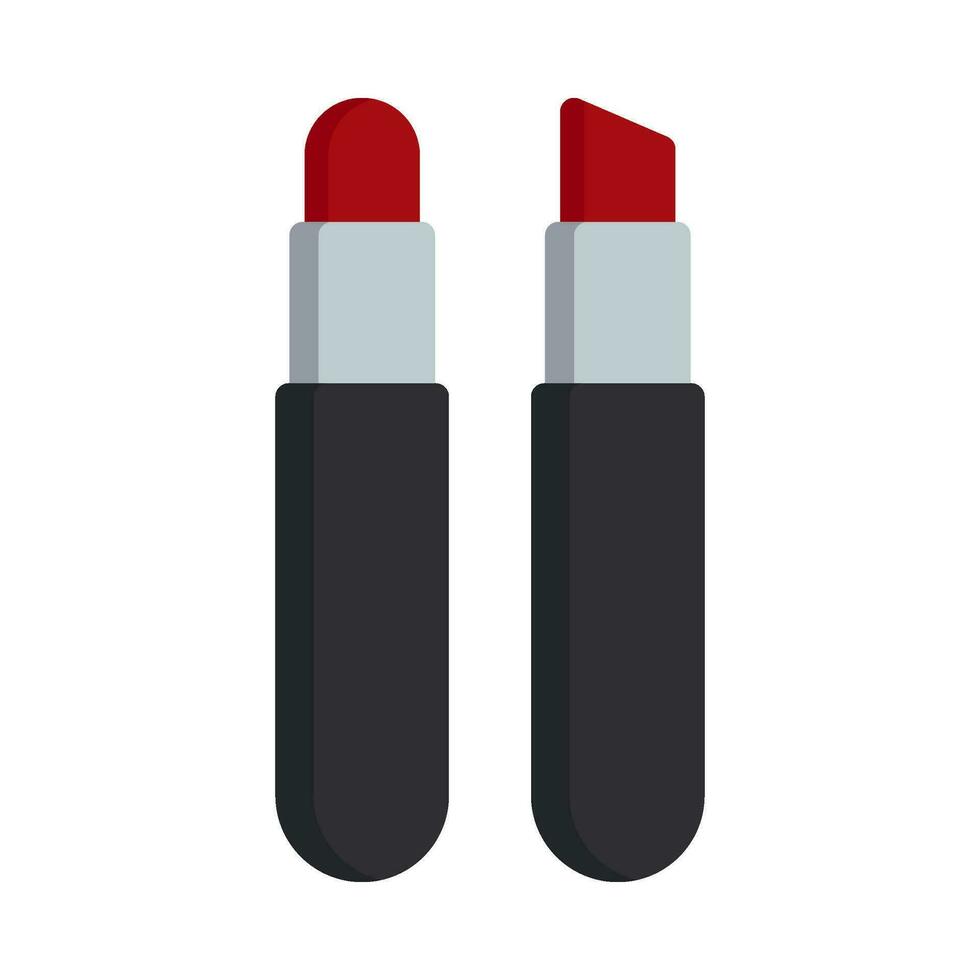 lippenstift schoonheid zorg vlak illustratie vector