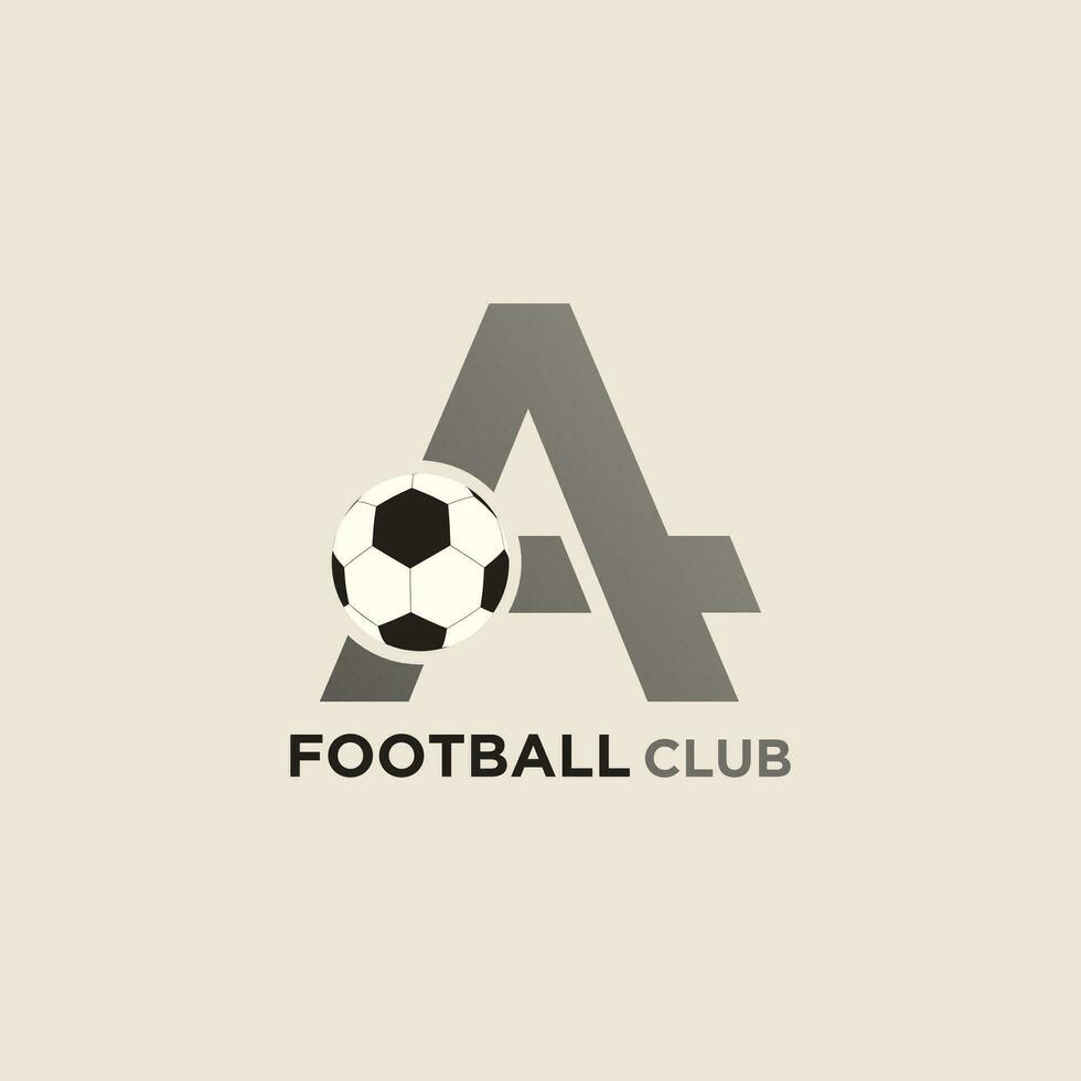 abstract brief logo met eerste een modern Amerikaans voetbal club premie vector