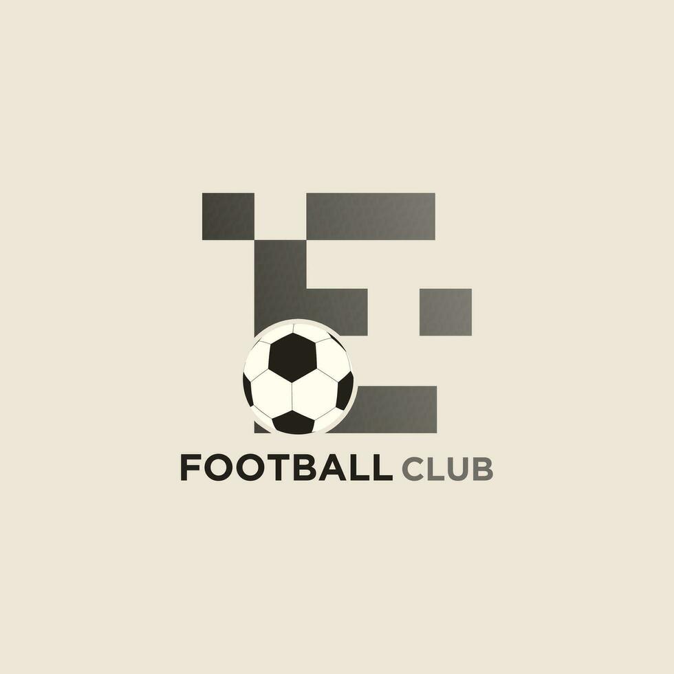 abstract brief logo met eerste e modern Amerikaans voetbal club premie vector