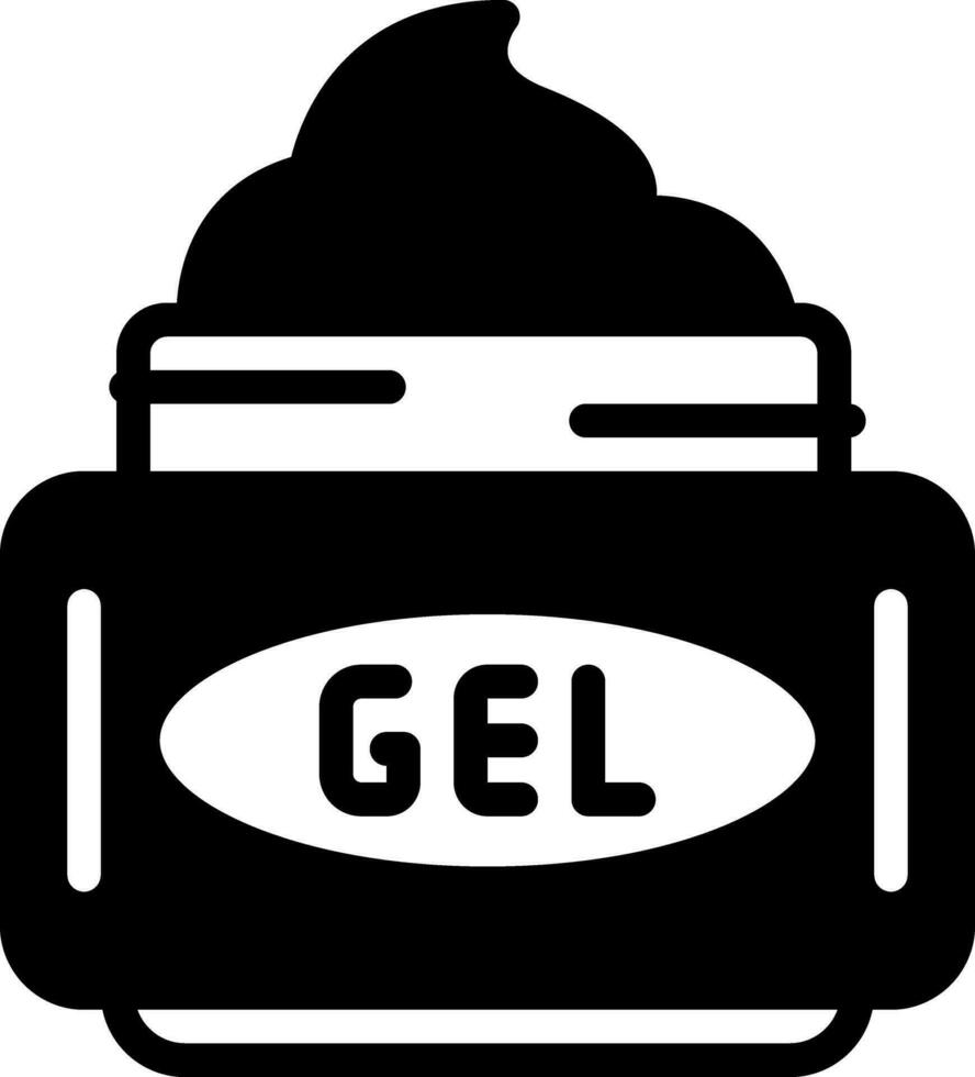 solide icoon voor gel vector