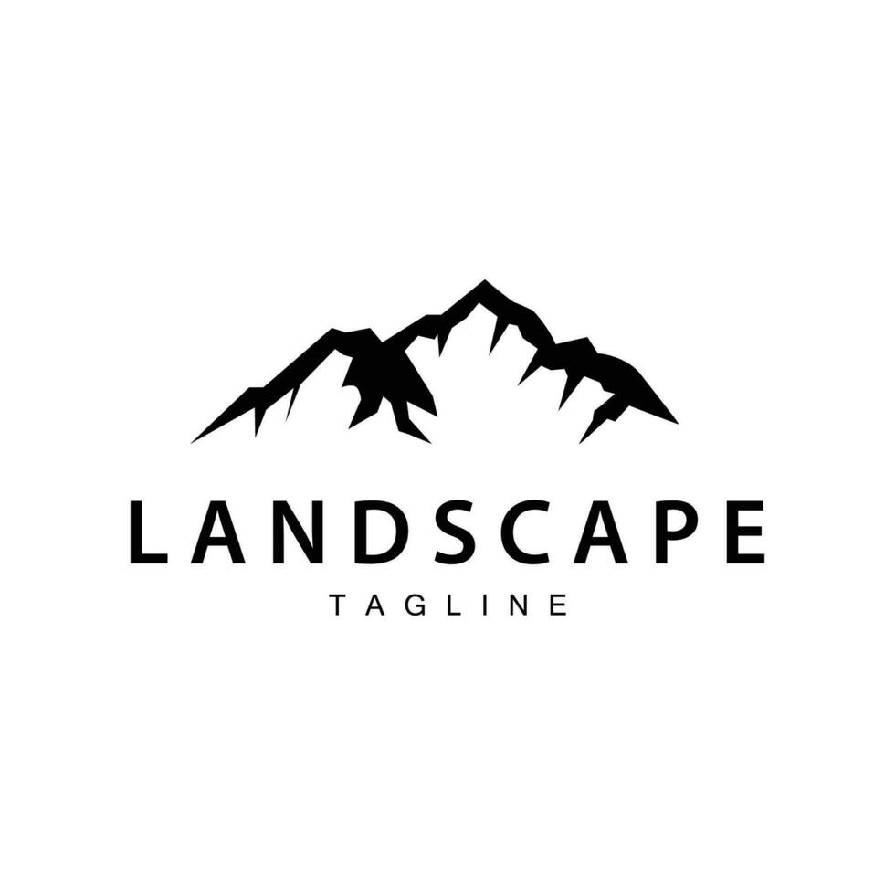 berg logo gemakkelijk ontwerp avontuur model- silhouet landschap gemakkelijk modern stijl merk Product bedrijf vector