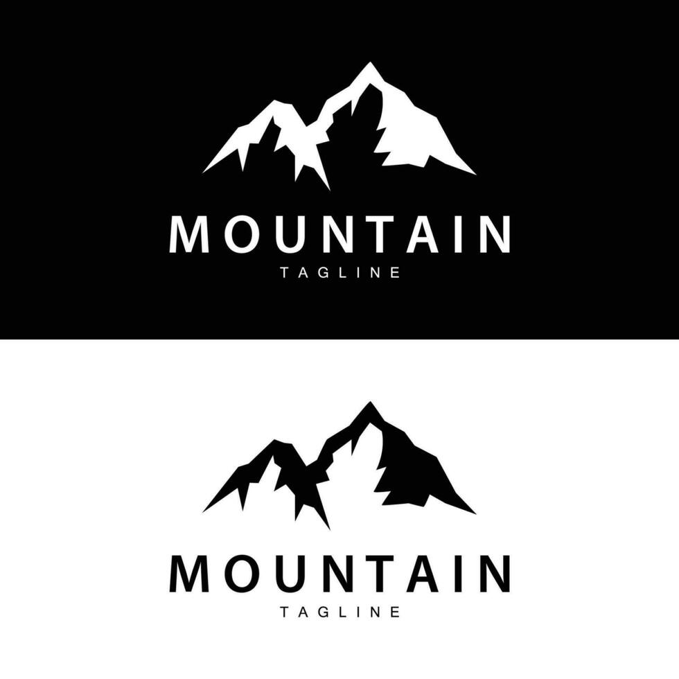 berg logo gemakkelijk ontwerp avontuur model- silhouet landschap gemakkelijk modern stijl merk Product bedrijf vector