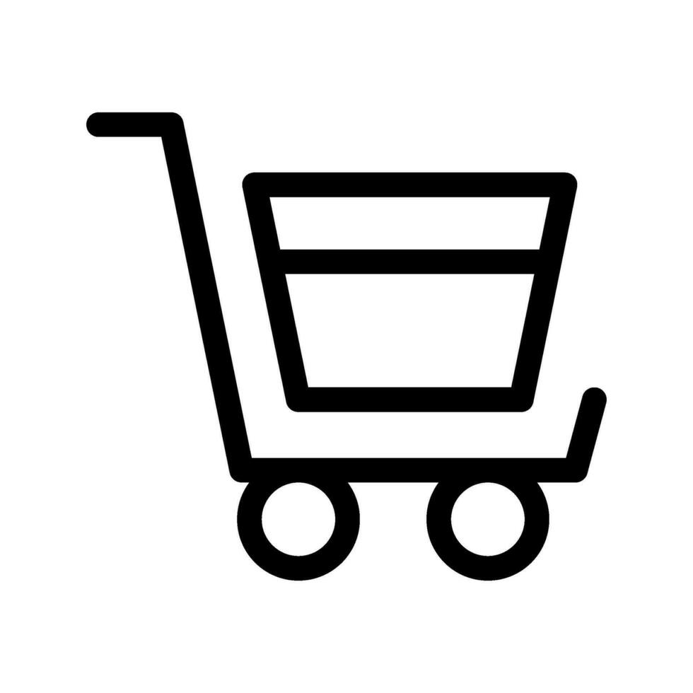 boodschappen doen kar icoon vector symbool ontwerp illustratie