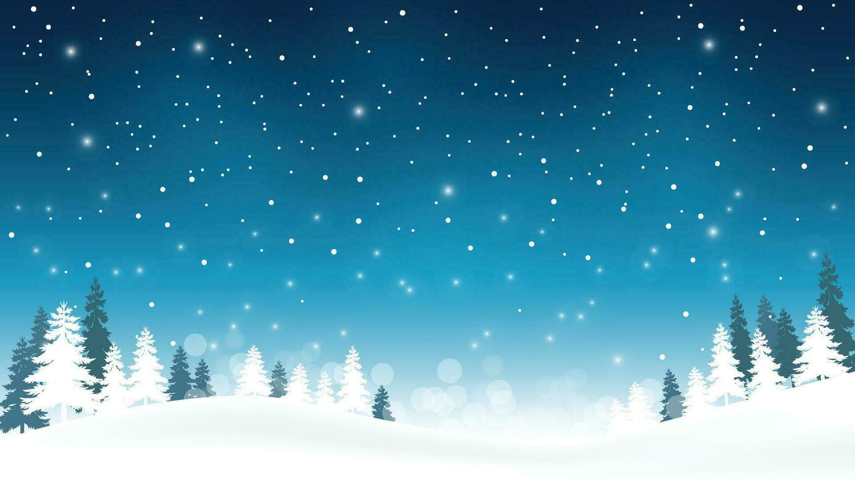 sneeuwvlokken Aan blauw achtergrond voor Kerstmis en gelukkig nieuw jaar viering vector