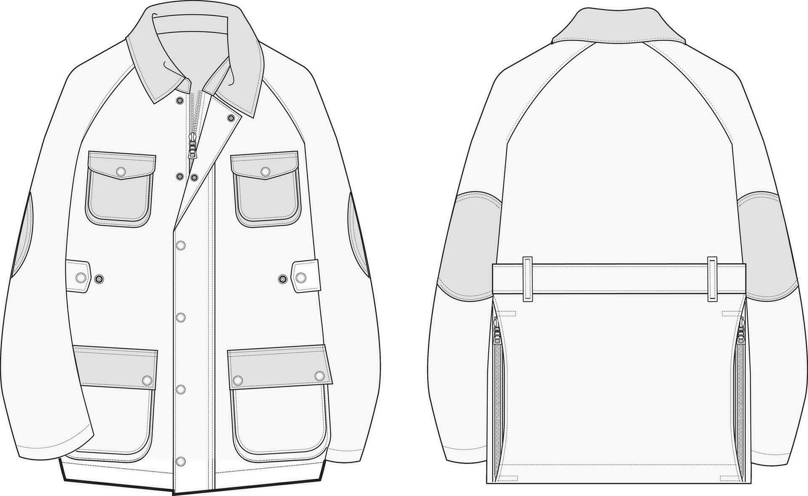 jacht- veld- gepot jasje ontwerp vector sjabloon
