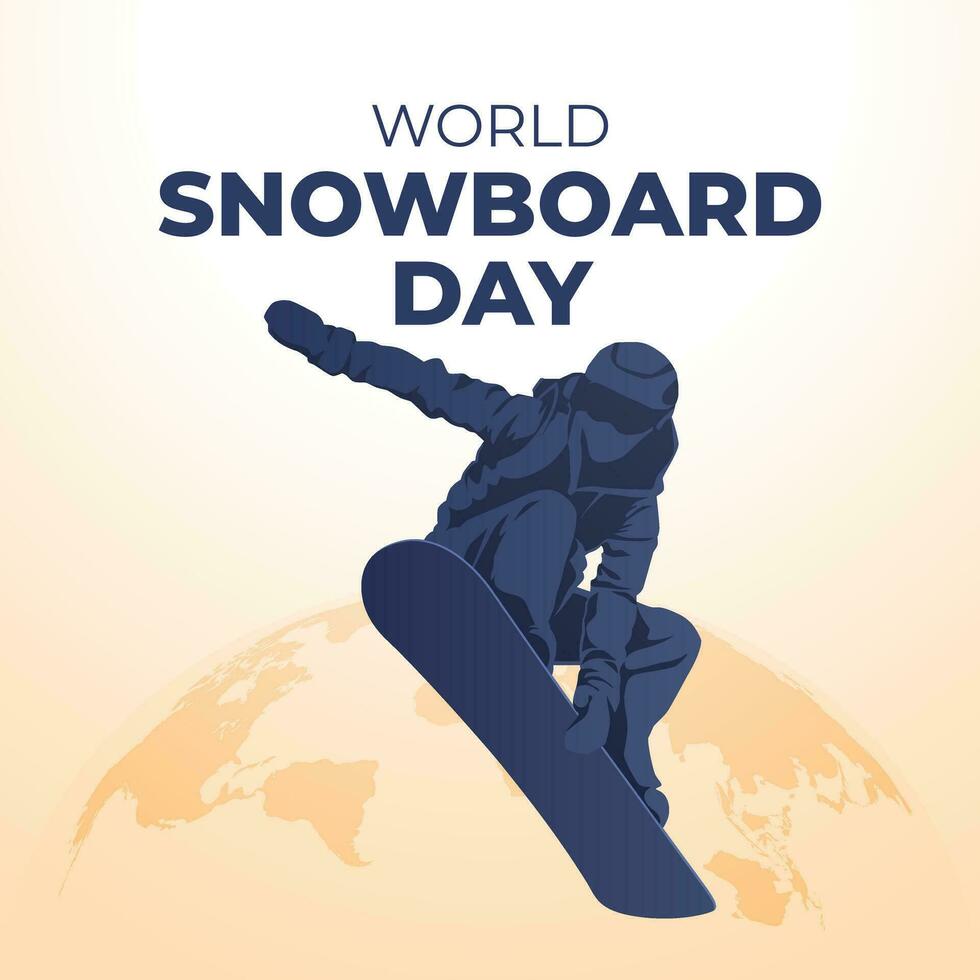 wereld snowboard dag ontwerp sjabloon mooi zo voor viering gebruik. snowboard vector ontwerp. vector eps 10. banier sjabloon.