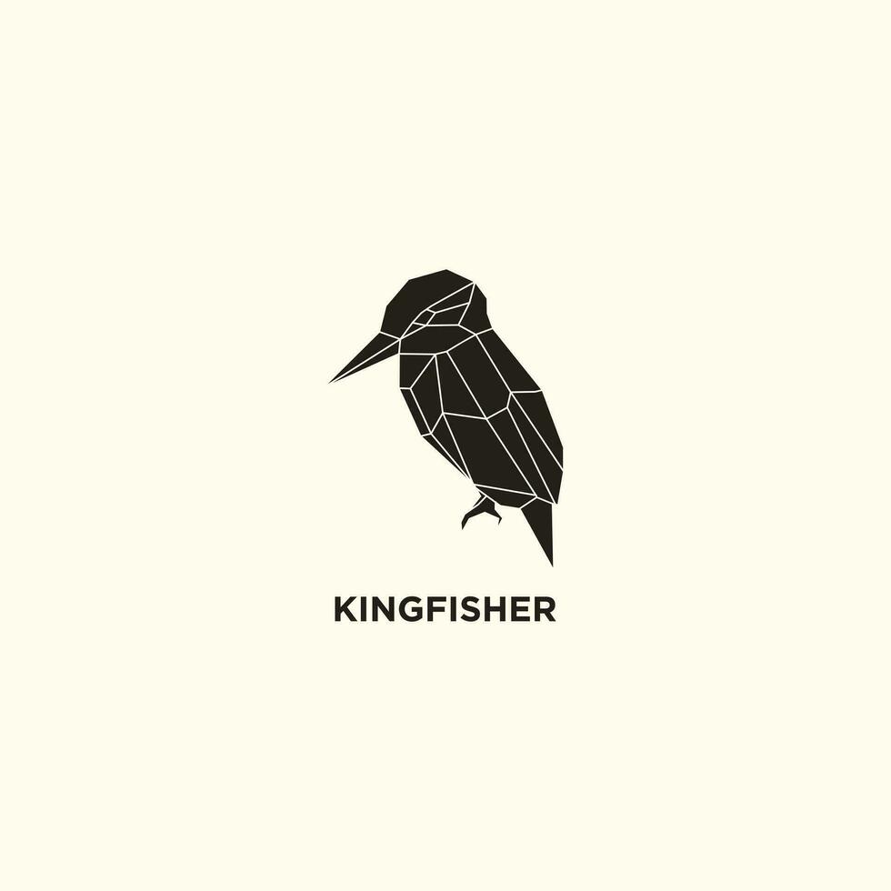 koning visser logo ontwerp met geometri uniek concept vector