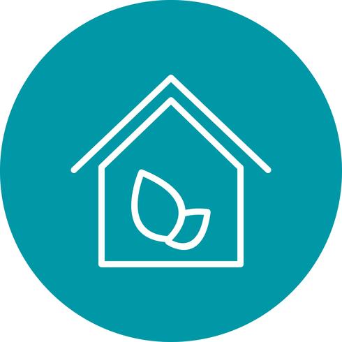 Eco huis vector pictogram