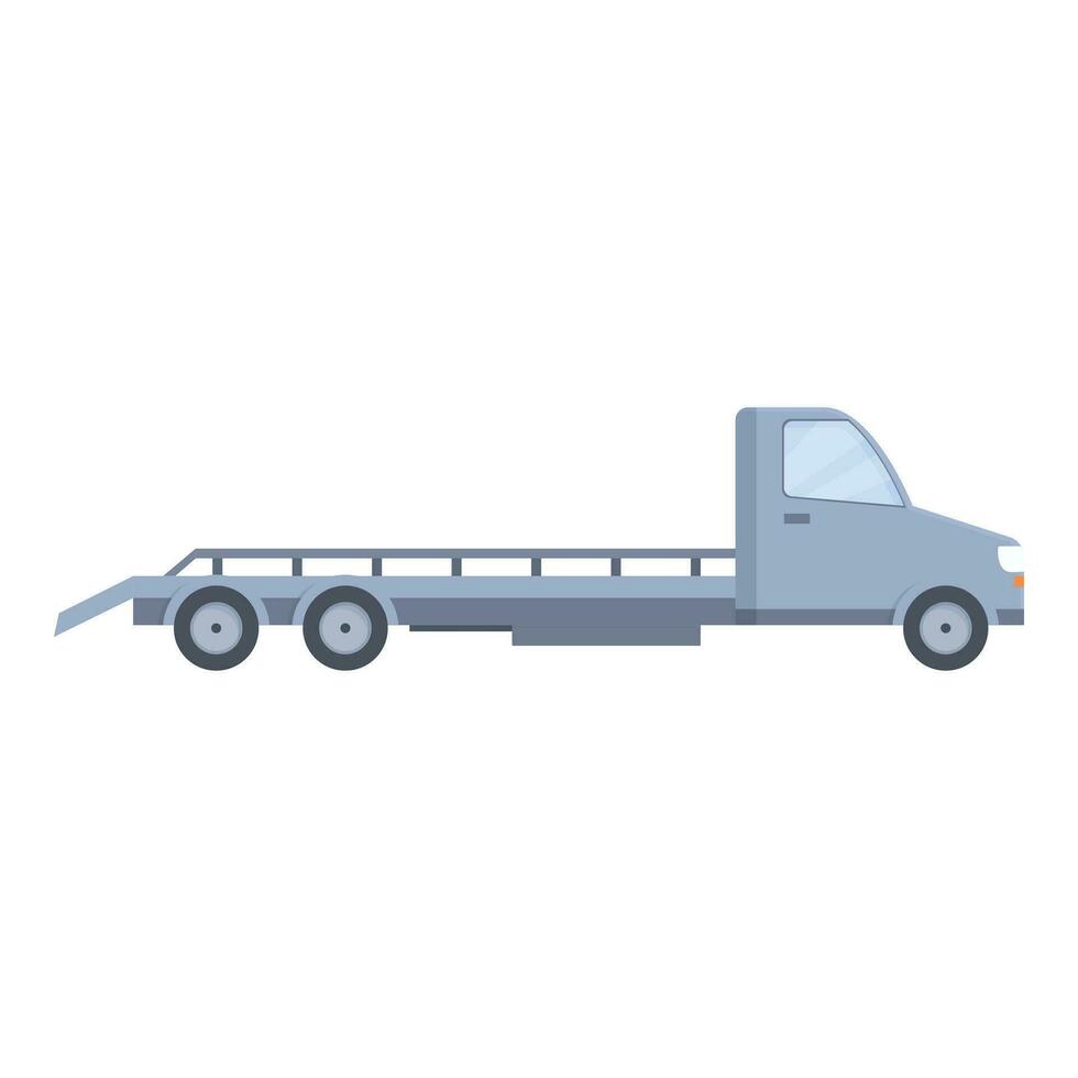 Trekken slepen vrachtauto icoon tekenfilm vector. voertuig Trekken kant vector