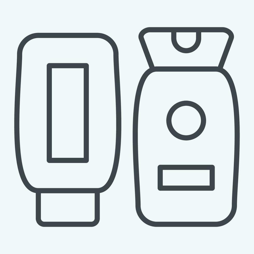 icoon lotion. verwant naar kunstmatig symbool. lijn stijl. gemakkelijk ontwerp bewerkbaar. gemakkelijk illustratie vector