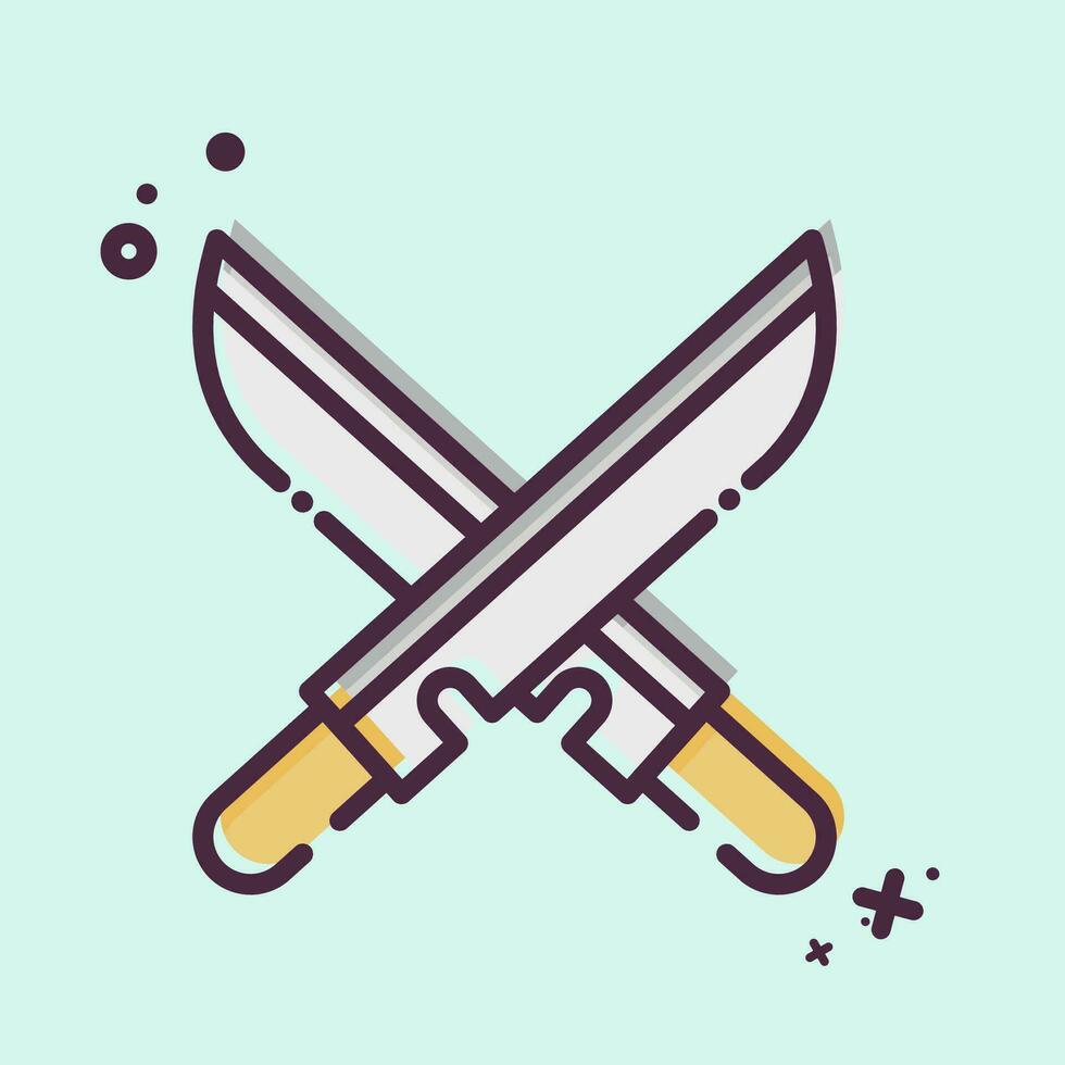 icoon zwaard. verwant naar Ninja symbool. mbe stijl. gemakkelijk ontwerp bewerkbaar. gemakkelijk illustratie vector