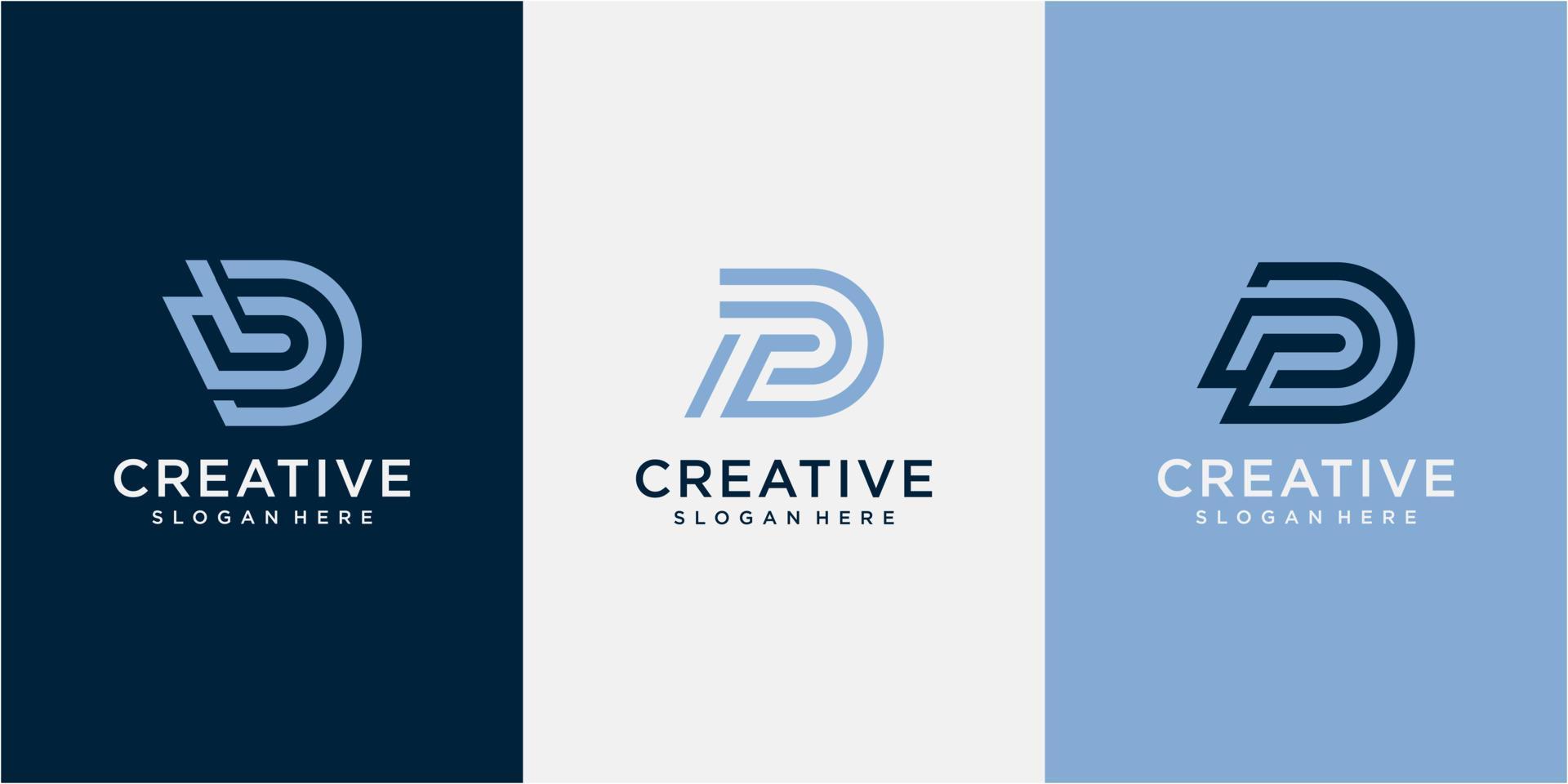 creatieve professionele trendy letter dp pd logo-ontwerp. monogram eerste dp typografie logo ontwerp inspiratie vector