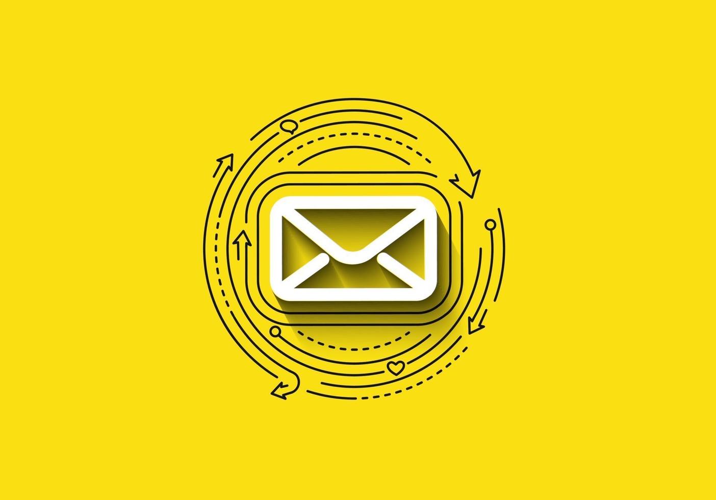 abstracte kleurrijke lijn patroon ontwerp e-mail pictogram web design element. vector