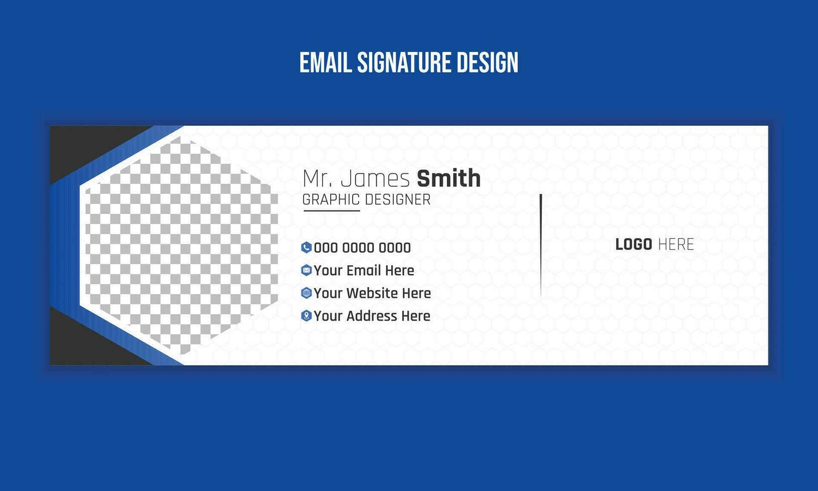 zakelijke e-mail handtekening voor allemaal bedrijf met uniek vector ontwerp sjabloon.