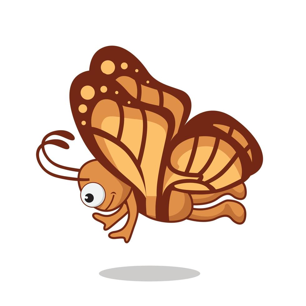 vlinder cartoon schattige illustraties vector
