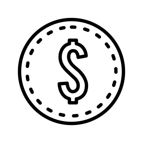 Vector Dollars munt pictogram