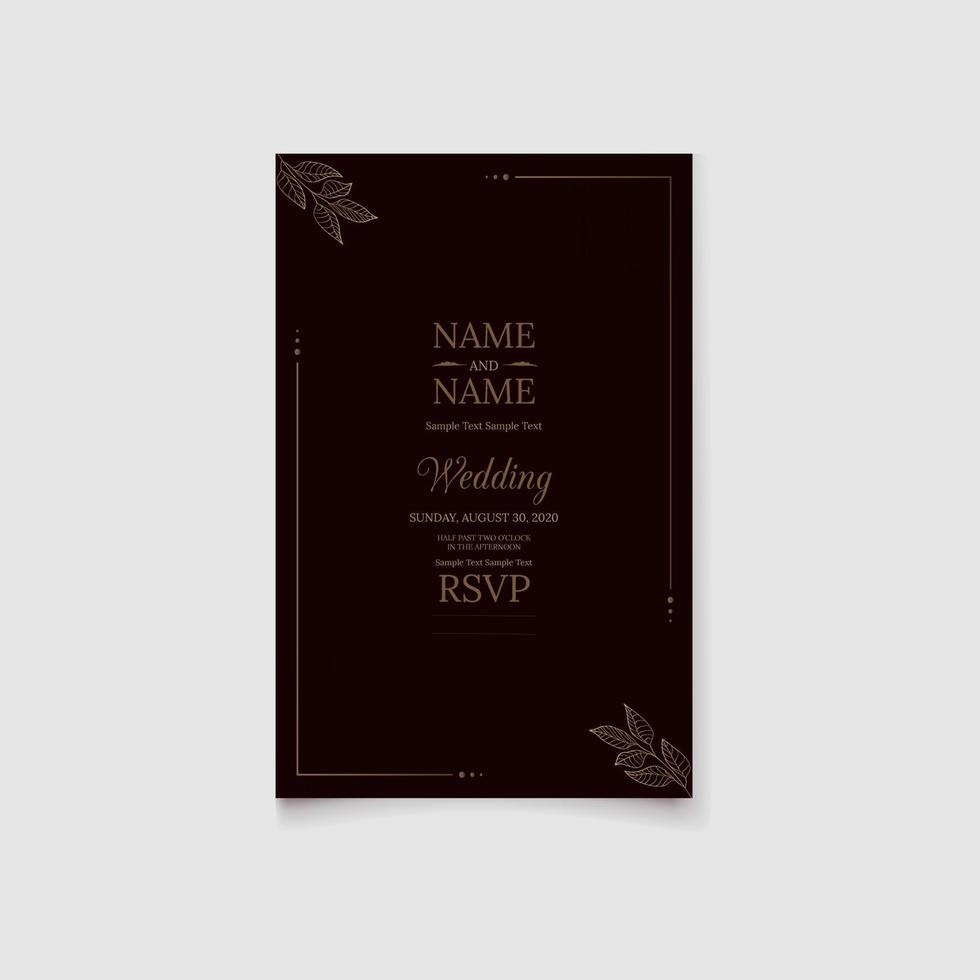 bruiloft uitnodiging wenskaarten set vector