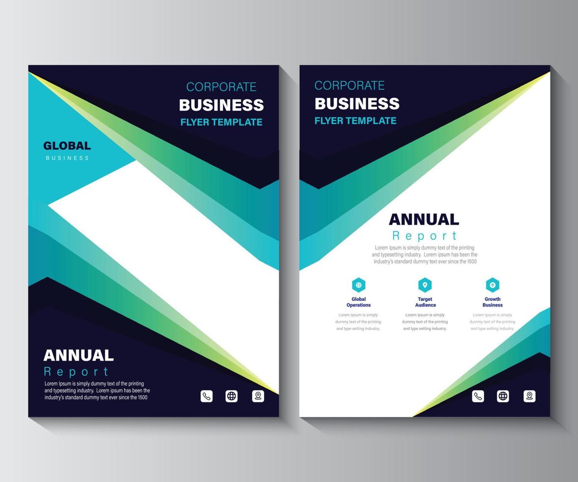 jaarverslag lay-out ontwerpsjabloon. zakelijke flyer achtergrond ontwerp concept idee. vector