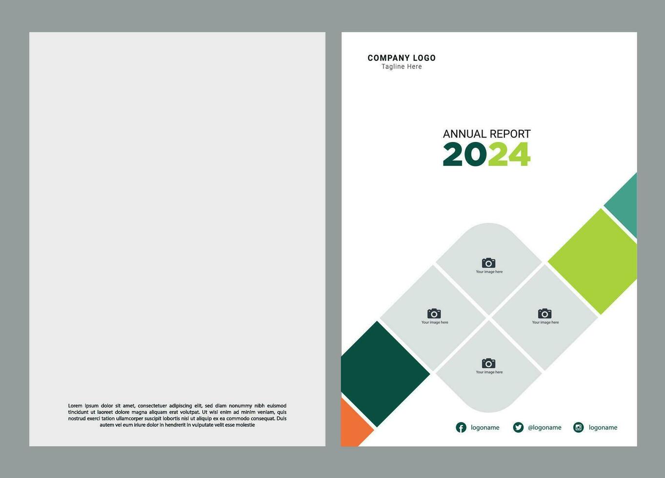 ontwerp omslag jaarverslag vector