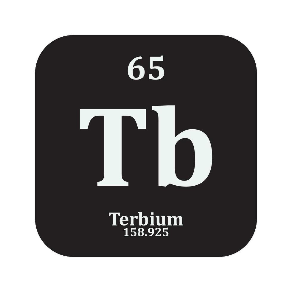 terbium chemie icoon vector