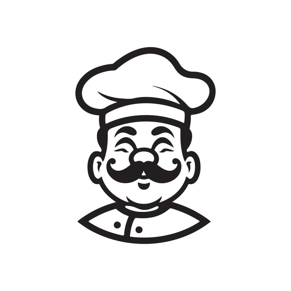 chef logo beeld vector, illustratie van een chef vector