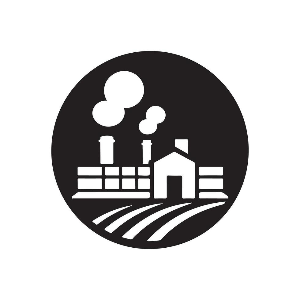 industrieel gebouw logo vector afbeeldingen