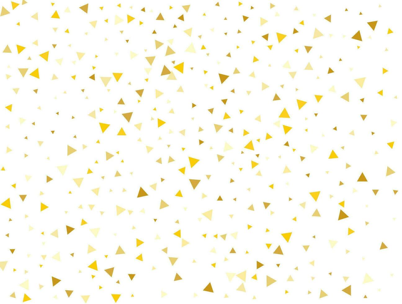 licht gouden schitteren driehoekig confetti. pastel vakantie textur vector