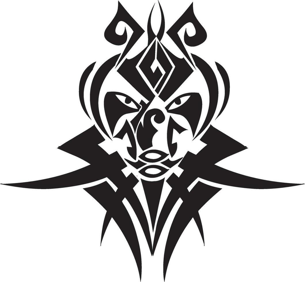 tribal tatoeëren ontwerp, wijnoogst gravure. vector