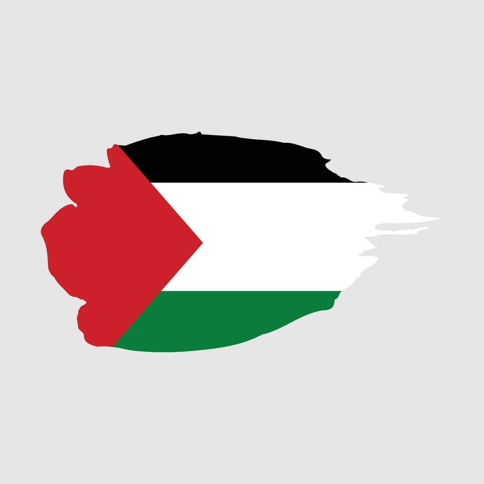 Palestina vlag in waterverf plons, bevrijden Palestina bereiken onafhankelijkheid, in vector eps formaat.