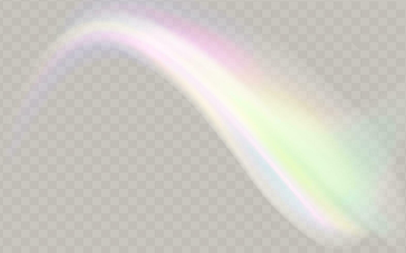 een reeks van kleurrijk vector lens, kristal regenboog licht en gloed transparant effecten.overlay voor achtergronden.driehoekig prisma concept.