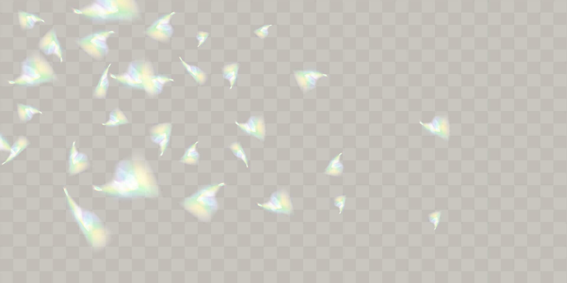 een reeks van kleurrijk vector lens, kristal regenboog licht en gloed transparant Effecten.