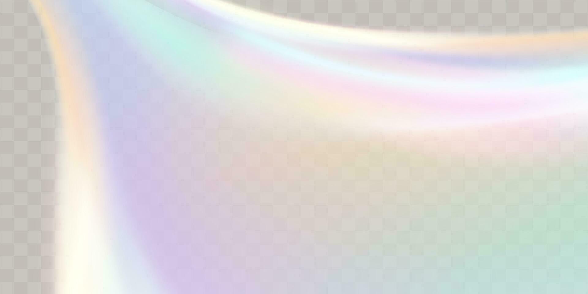 een reeks van kleurrijk vector lens, kristal regenboog licht en gloed transparant Effecten.