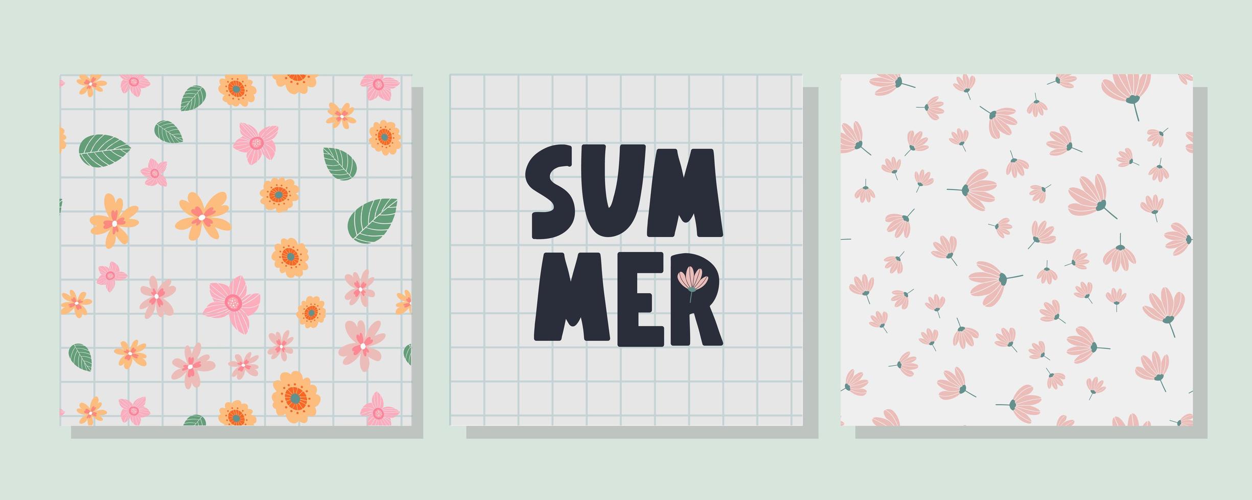 zomer verkoop banner met bloemen brief vector