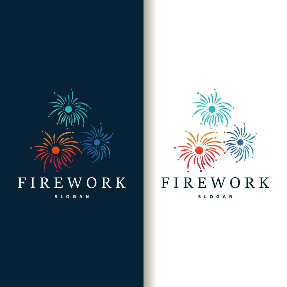 vuurwerk logo, modern abstract ontwerp gemakkelijk kleurrijk vonk, vector sjabloon illustratie