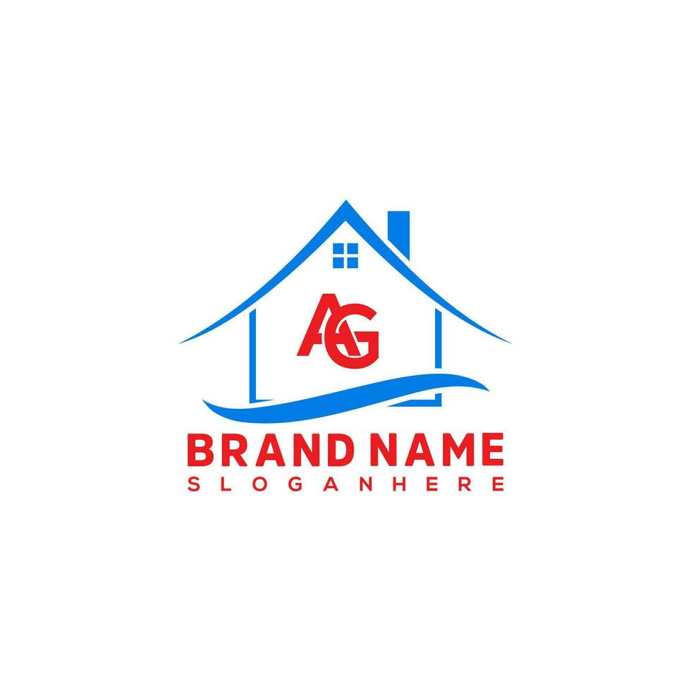 een g huis logo ontwerp vector sjabloon. huis echt landgoed logo.