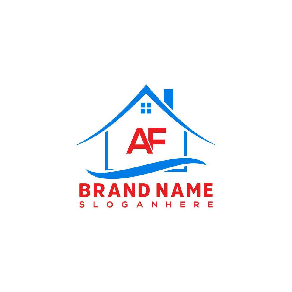 een f brief huis logo ontwerp vector sjabloon. eerste brief een f echt landgoed logo