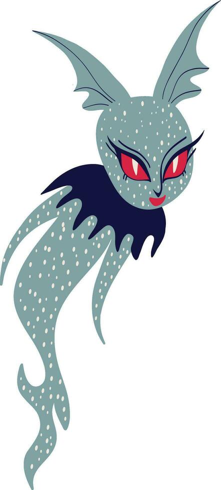 blauw draak monster. koel illustratie in kinderen tekenfilm stijl vector