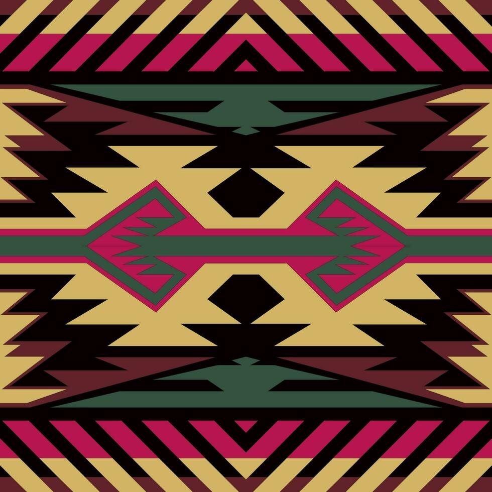 azteeks, Navajo meetkundig naadloos patroon. inheems Amerikaans zuidwesten afdrukken. etnisch ontwerp behang, kleding stof, omslag, textiel, tapijt, deken. vector