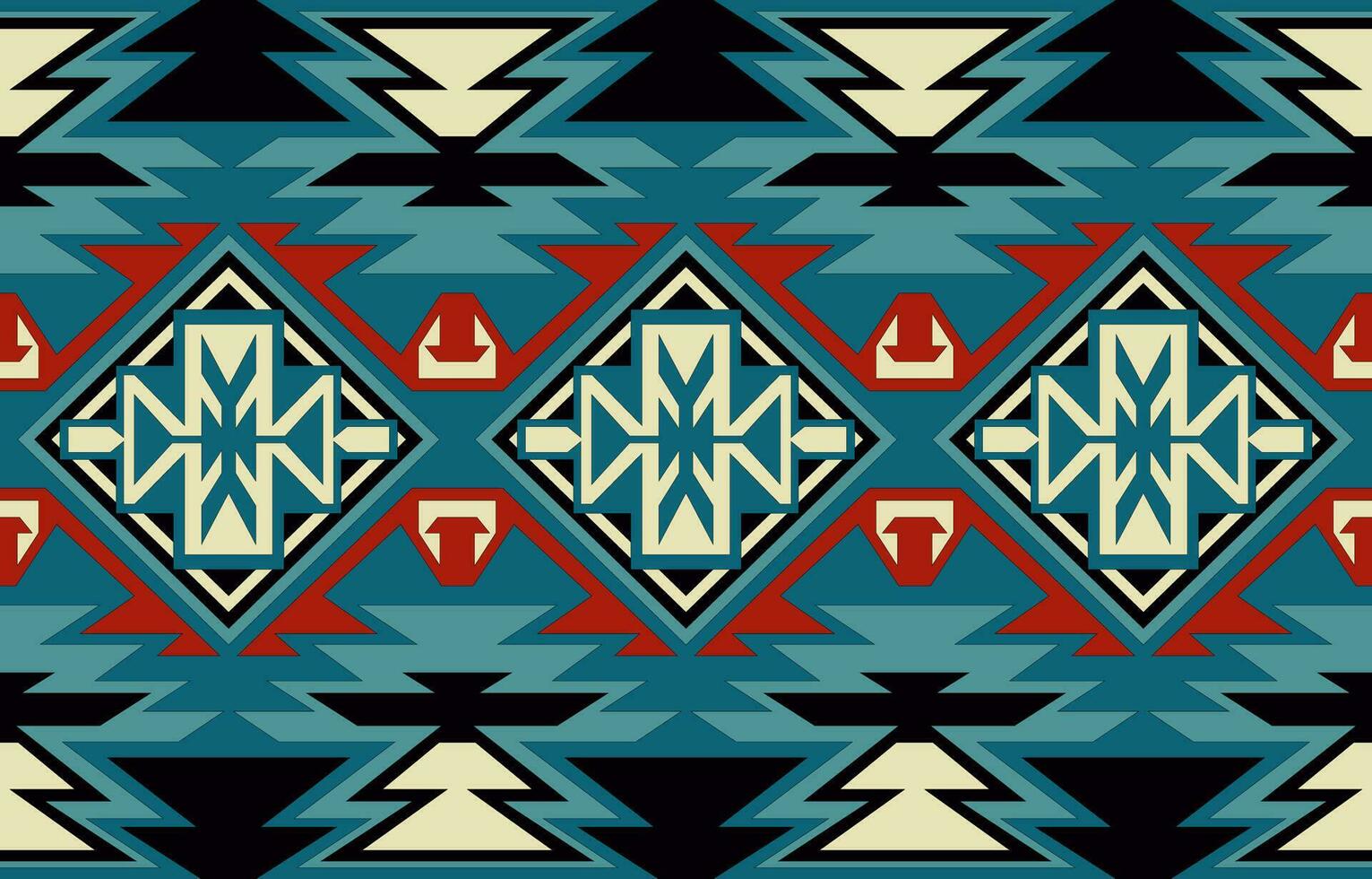 Navajo tribal vector naadloos patroon. inheems Amerikaans ornament. etnisch zuiden western decor stijl. boho meetkundig ornament. vector naadloos patroon. Mexicaans deken, tapijt. geweven tapijt