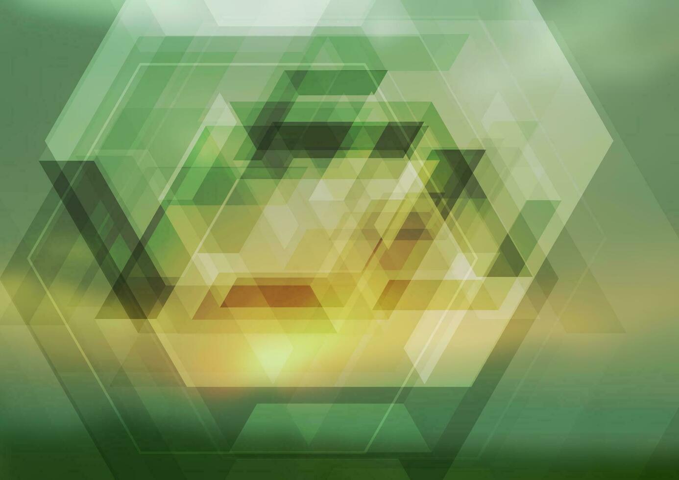 glanzend groen geel laag poly abstract tech achtergrond vector
