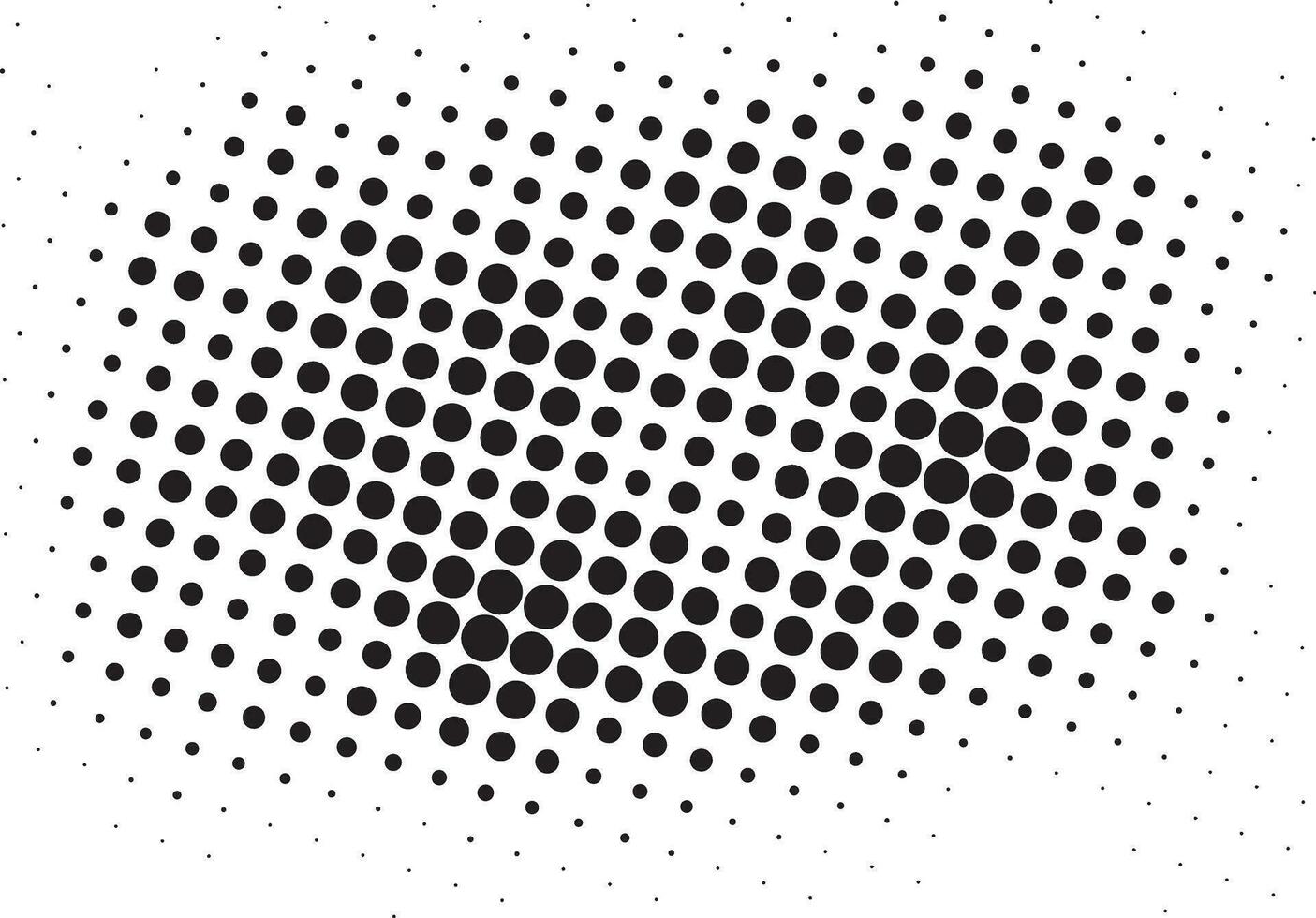 een zwart en wit halftone punt patroon, zwart en wit halftone dots effect. halftone effect vector patroon. cirkel dots geïsoleerd Aan de wit achtergrond