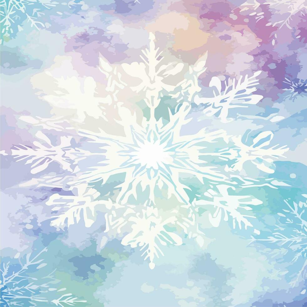 pastel Kerstmis sneeuwvlokken achtergrond vector